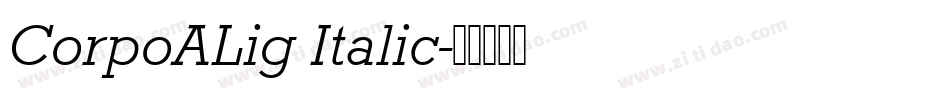 CorpoALig Italic字体转换